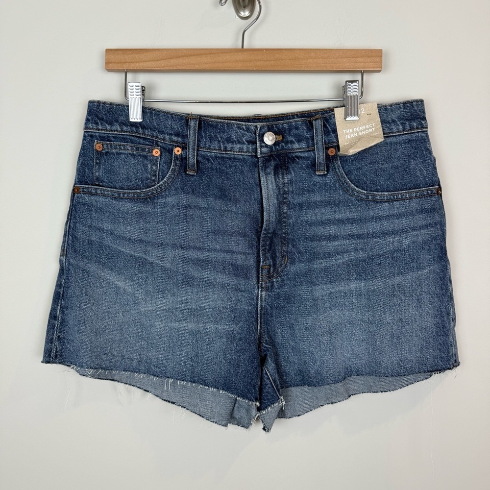 NWT Madewell The Perfect Jean Shorts Raw Hem Sz 32